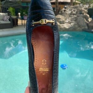 Salvatore Ferragamo Black Textured Leather Shoes